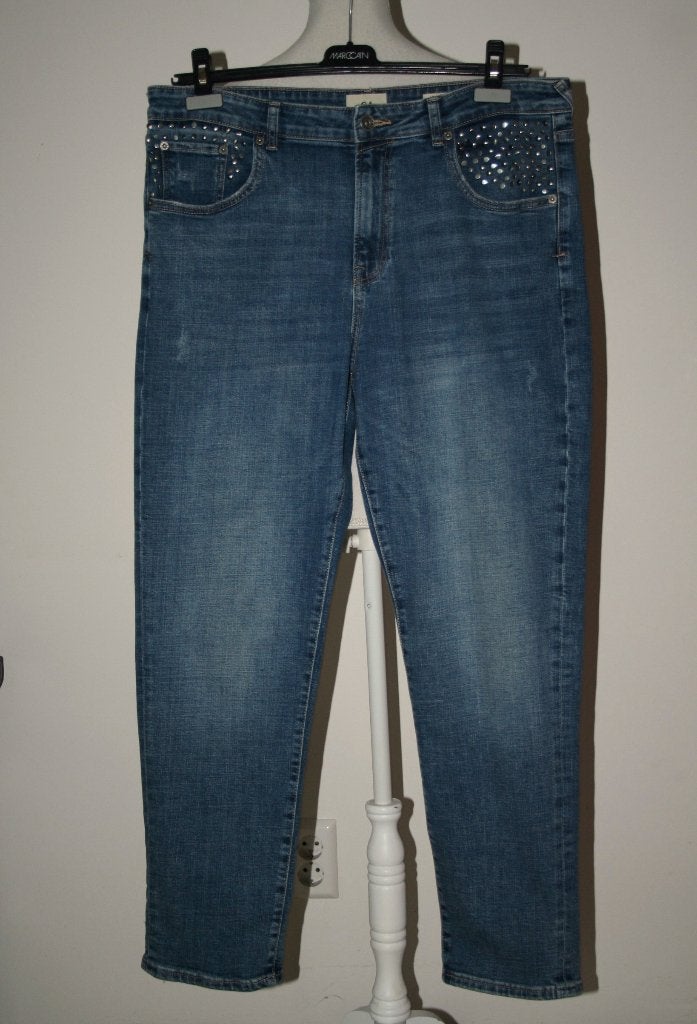 C&A blauw katoen jeans mt 42 L, Zo goed als nieuw, W33 - W36 (confectie 42/44), C&A, Verzenden