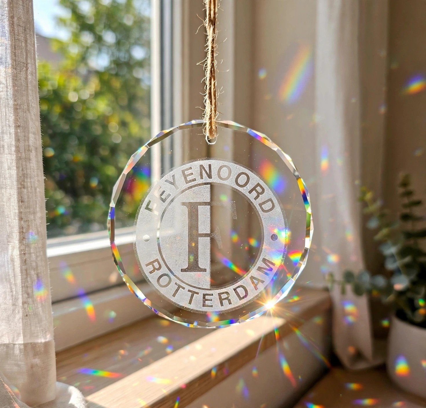 Feyenoord glazen hanger - Perfect cadeau voor fans!, Ophalen of Verzenden, Nieuw, Feyenoord, Overige typen