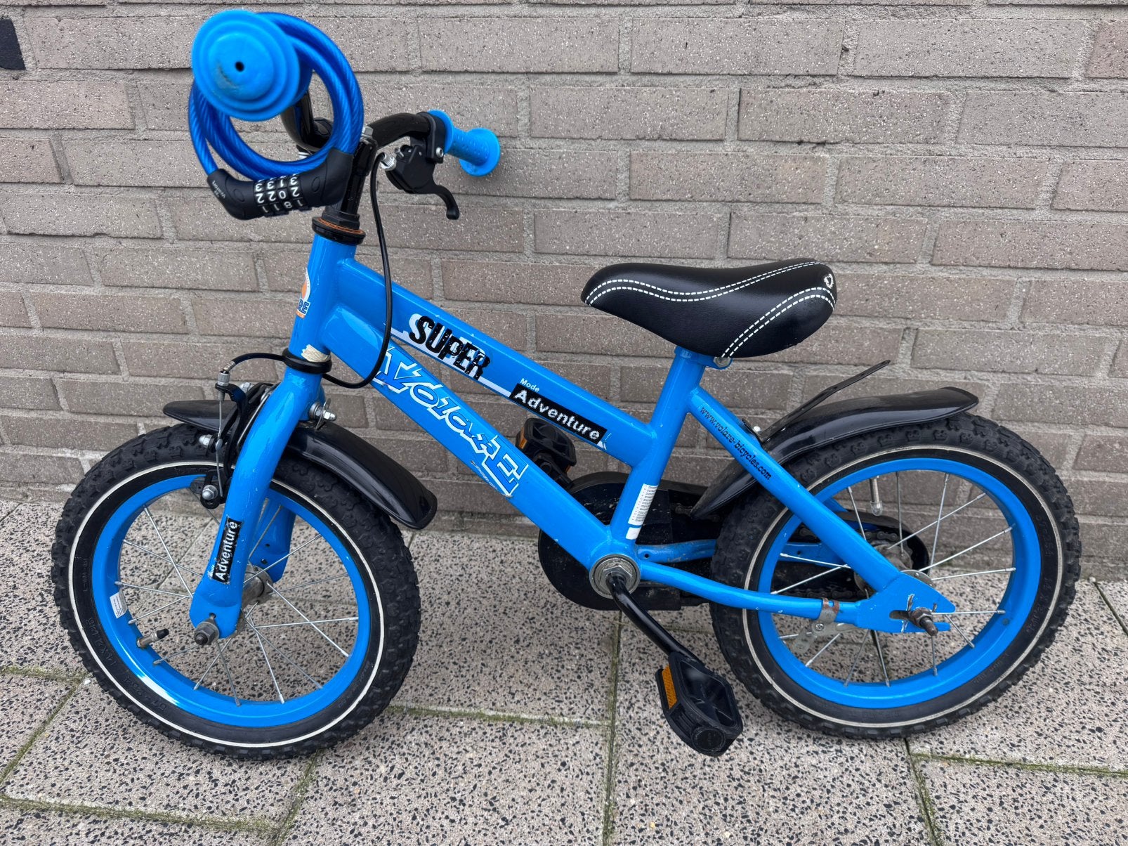 Sportieve jongensfiets met vernieuwde trappers 14 inch, Fietsen en Brommers, Ophalen, Gebruikt, Terugtraprem, Minder dan 16 inch