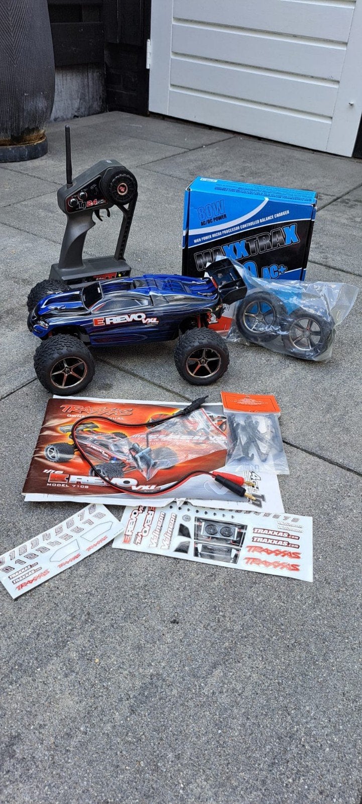Traxxas E-Revo 4x4 VXL RTR met Lipo en extra's!, Hobby en Vrije tijd, Ophalen of Verzenden