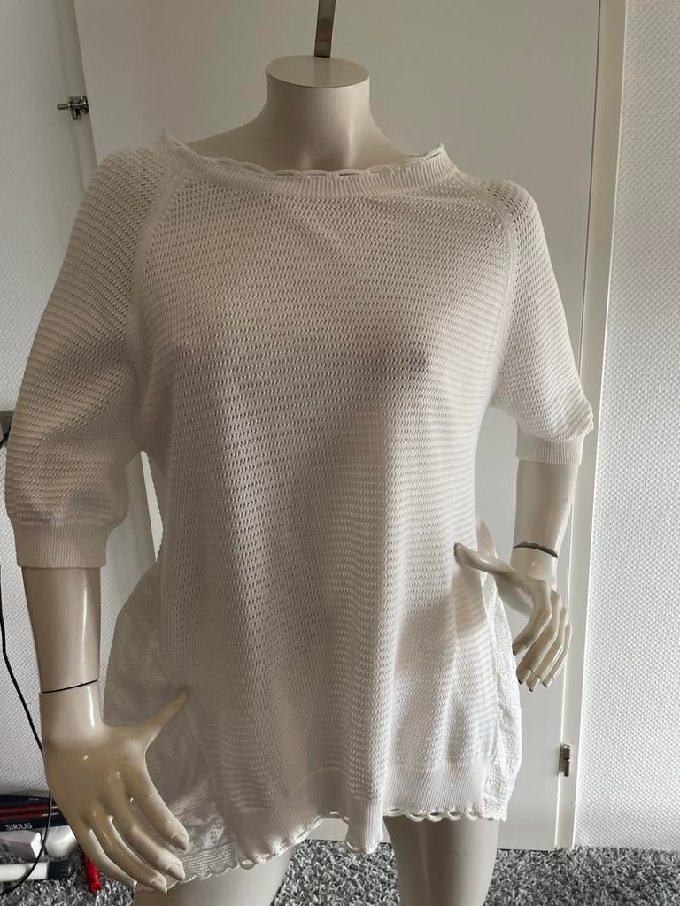 French connection open gewerkte trui met aparte achterkant m, Kleding | Dames, Maat 38/40 (M), ., Wit, Ophalen of Verzenden