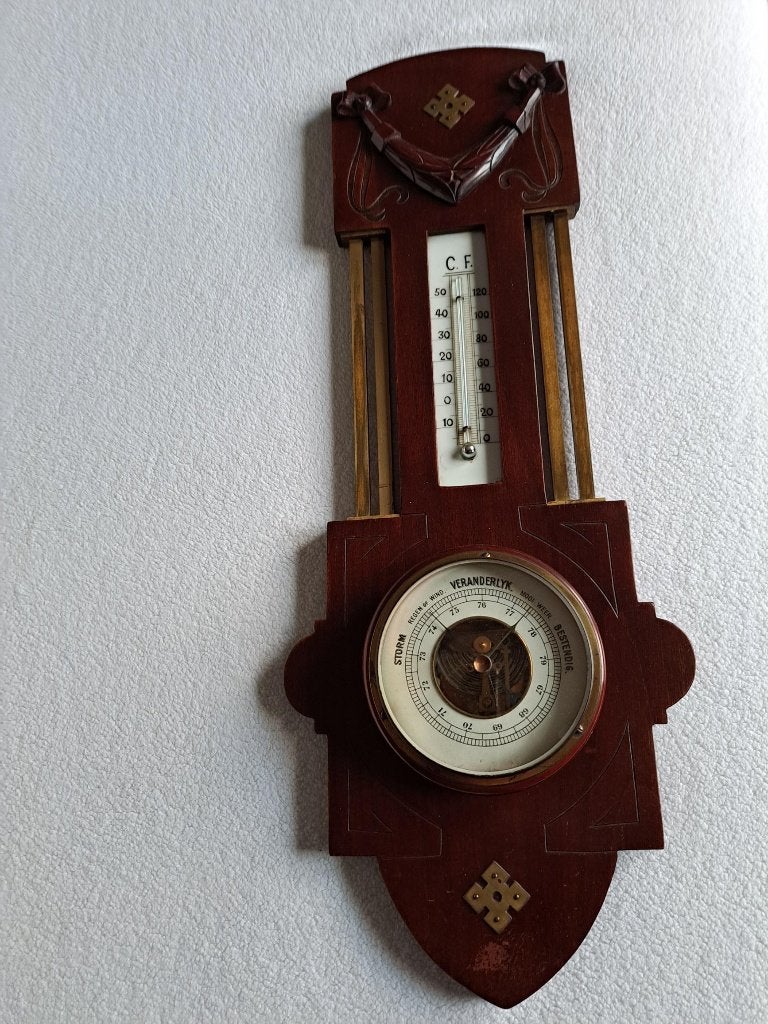 Barometer en thermometer, Ophalen of Verzenden, Gebruikt, Barometer