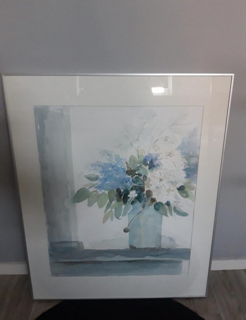Mooi origineel aqaurel van Jan Koning, Antiek en Kunst, Kunst | Schilderijen | Klassiek, Ophalen of Verzenden