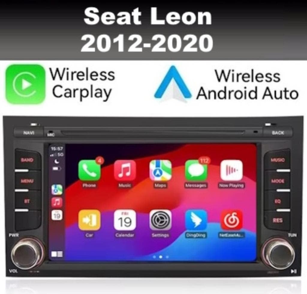 Seat Leon 2012-2020 radio navigatie android 14 dab+ carplay, Ophalen of Verzenden, Nieuw
