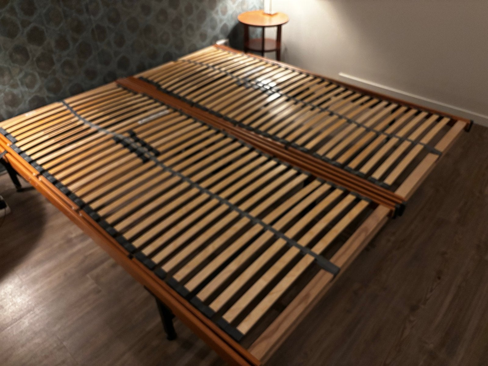 Verstelbare lattenbodems 100x220 cm (2 stuks), Ophalen, Bruin, Tweepersoons, Hout