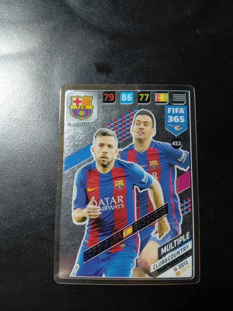 Jordi alba/busquets (fc barcelona) panini multiple, Ophalen of Verzenden, Nieuw, Buitenlandse clubs, Poster, Plaatje of Sticker