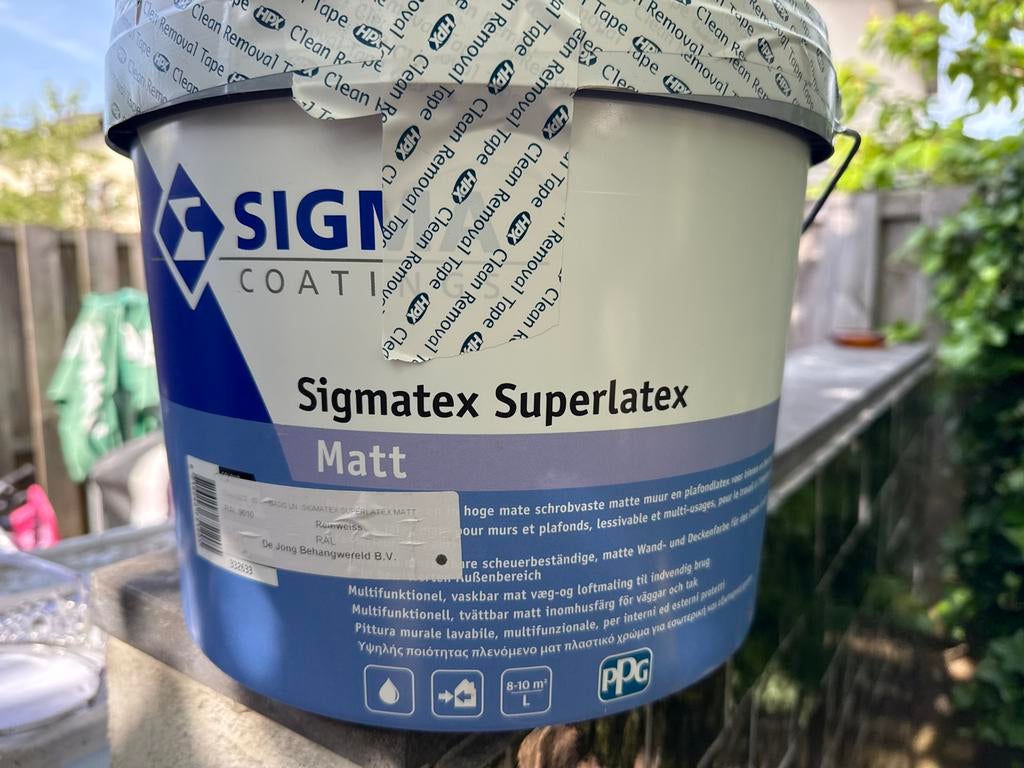 Sigmatex Superlatex Matt - Hoogwaardige Muurverf, Overige kleuren, Nieuw, Ophalen of Verzenden, Verf
