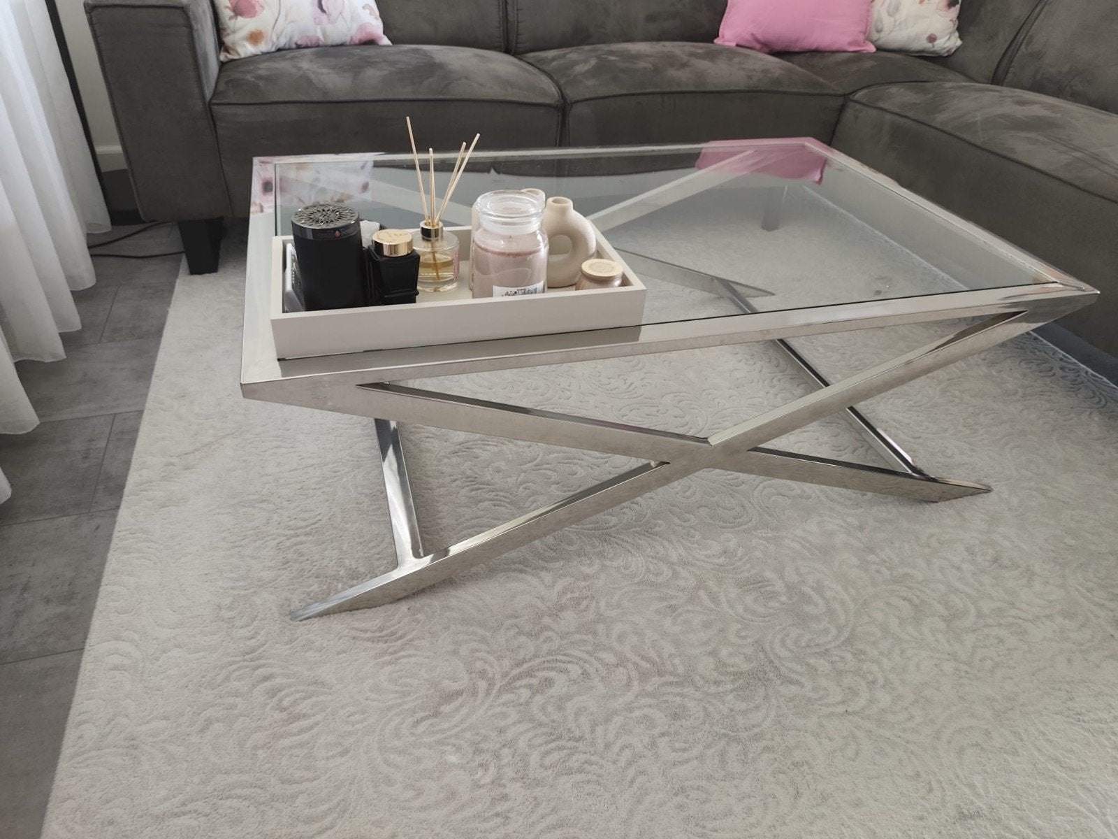 Salontafel, 100 tot 150 cm, Zo goed als nieuw, Rechthoekig, 50 tot 100 cm