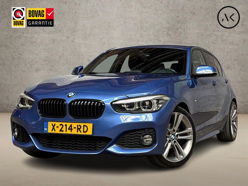 BMW 1 Serie 118i M Sport Line Shadow Automaat (NAVIGATIE, M, Auto's, BMW, 12 maanden, Gebruikt, Lichtsensor, Blauw