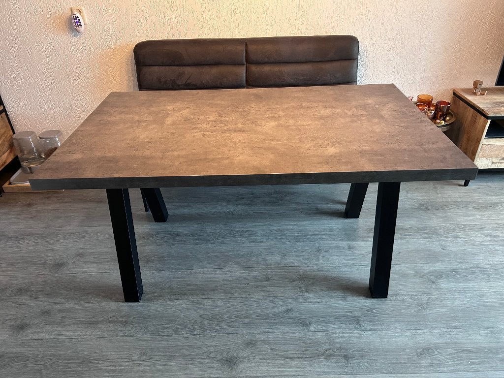 Eetkamertafel, Huis en Inrichting, Tafels | Eettafels, Gebruikt, 100 tot 150 cm, 50 tot 100 cm, Warm modern industrieel