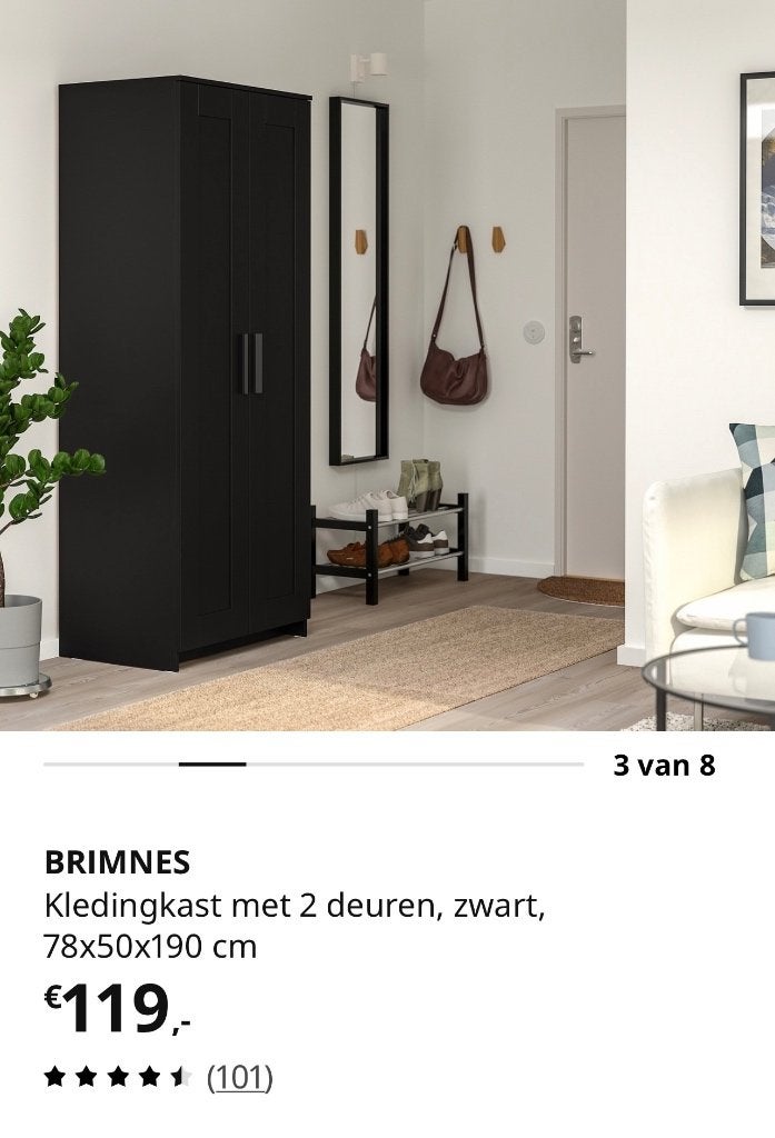 Kleding kast ikea, Ophalen, 50 tot 100 cm, Zo goed als nieuw, 150 tot 200 cm