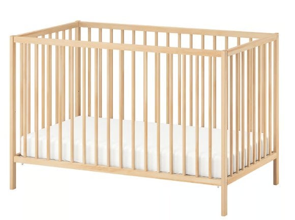 ikea babybed, Ophalen, 90 cm, 190 cm of minder, Zo goed als nieuw