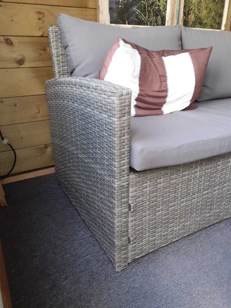 Prachte Lounge set, kleur grijs/bruin, Tuin en Terras, Tuinsets en Loungesets, Ophalen, Kunststof, Zo goed als nieuw, Loungeset