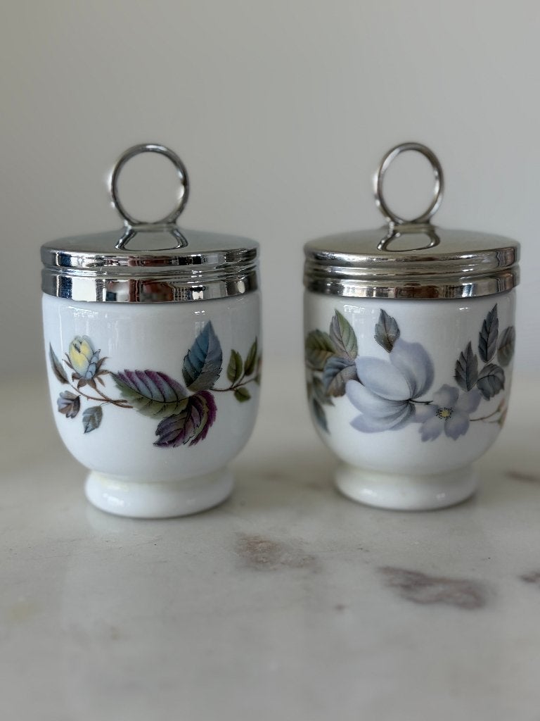 Royal Worcester Evesham eierdopjes met deksel set van 2, Ophalen of Verzenden