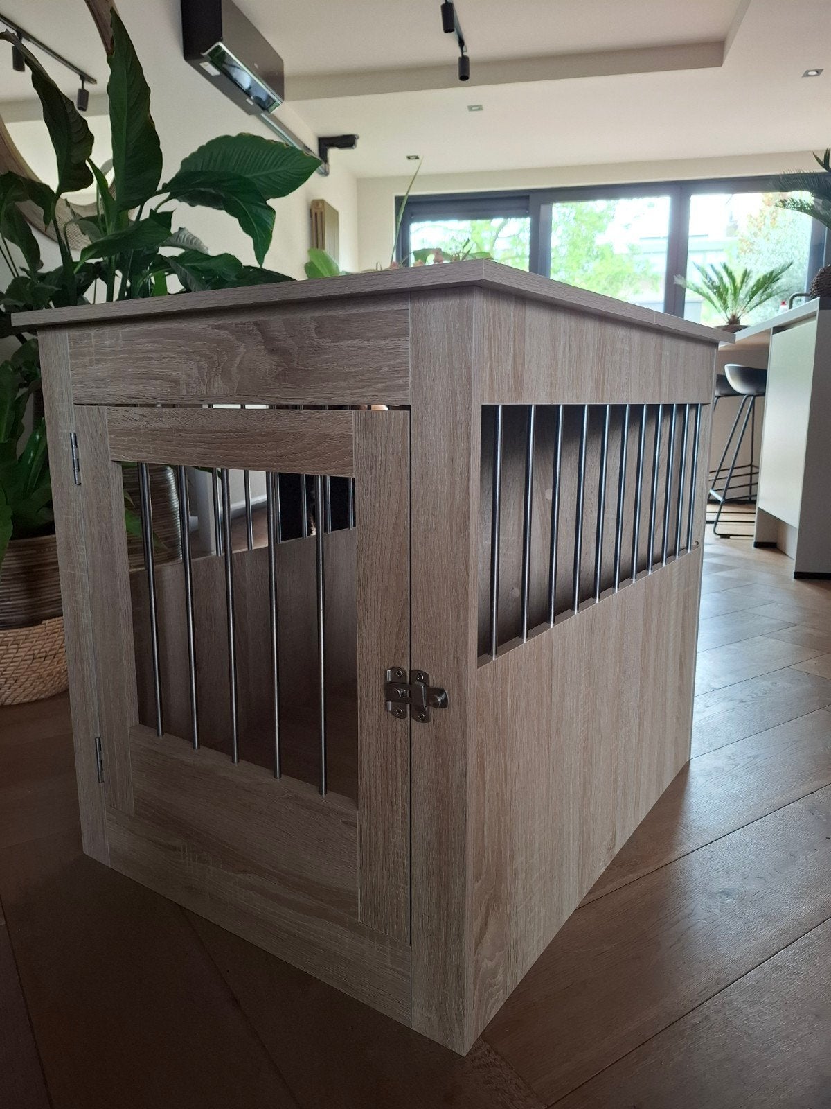 prachtige gloednieuwe houten bench, Dieren en Toebehoren, Ophalen, Zo goed als nieuw