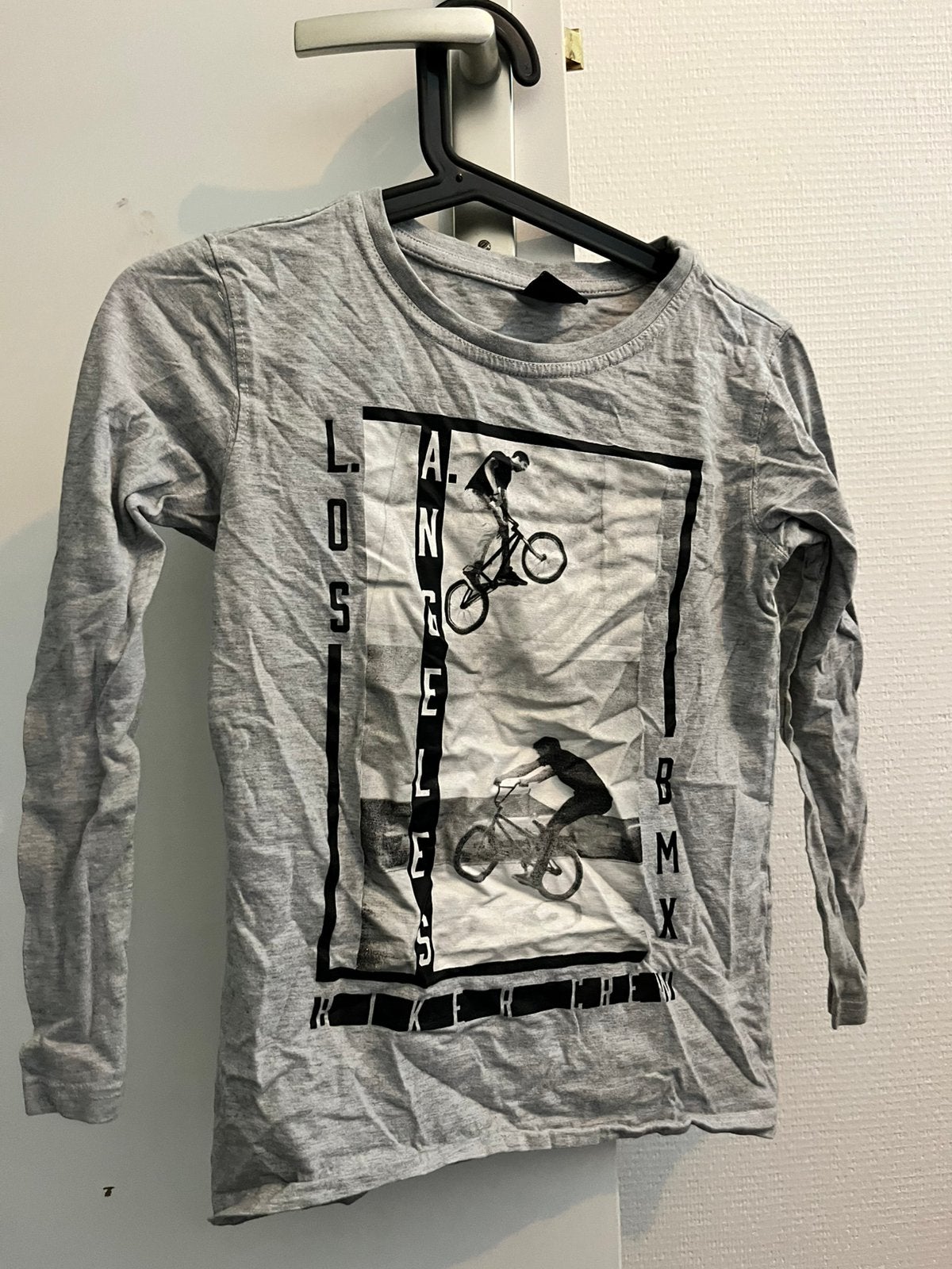 Grijs BMX shirt met print van Chapter Young, maat 146/152, Ophalen of Verzenden, Zo goed als nieuw, Jongen, Shirt of Longsleeve