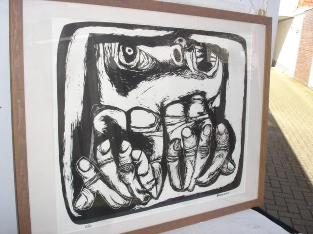 Litho Oswaldo Guayasamín Ecuadoriaans kunstschilder, Ophalen