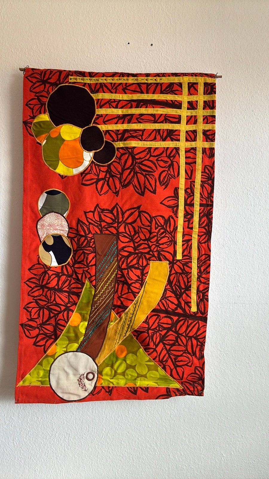 Uniek Retro Wandkleed - Textiel Kunstwerk, Antiek en Kunst, Ophalen of Verzenden