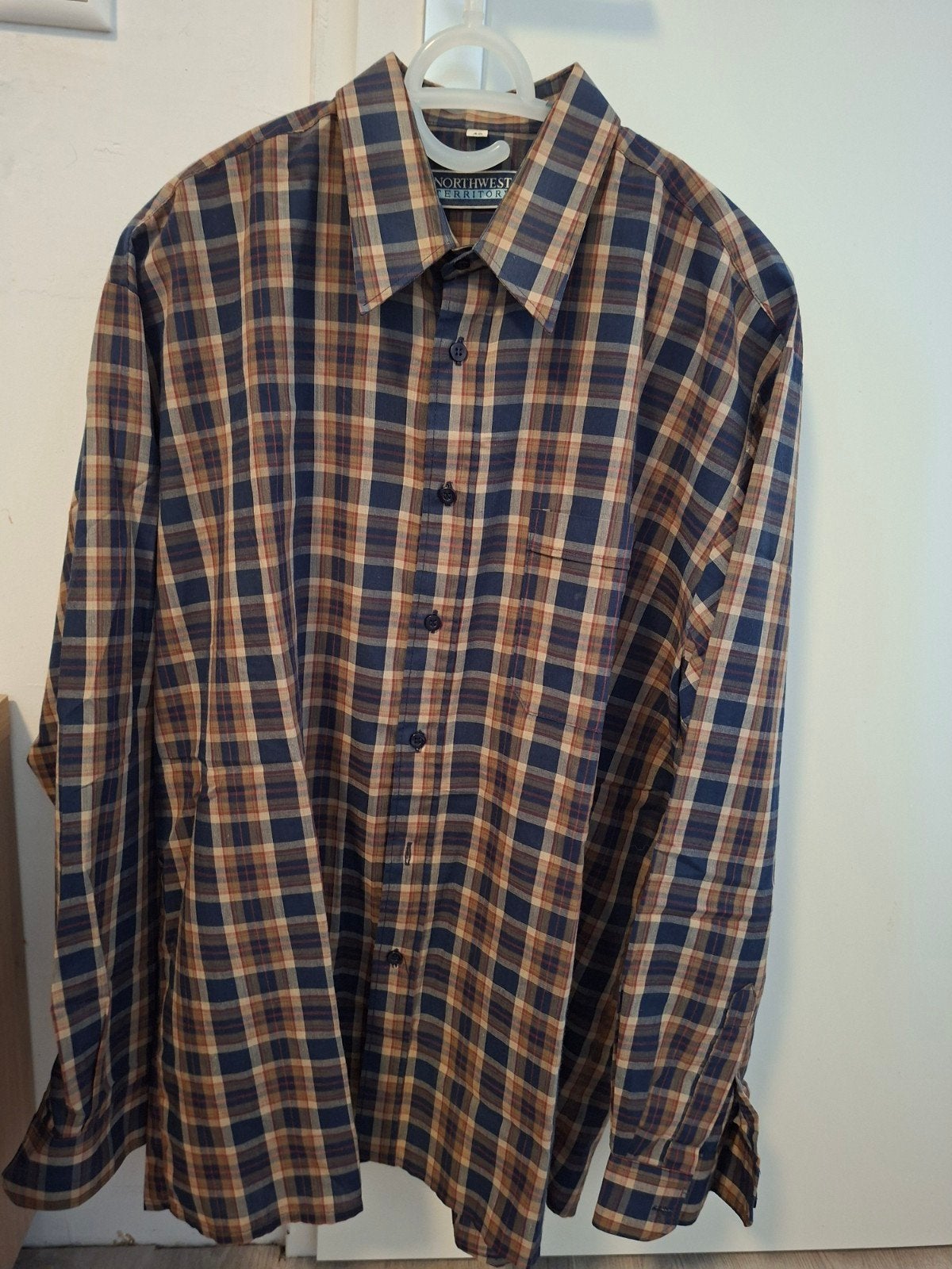 Northwest Territory Geruit Overhemd Maat 42, Kleding | Heren, Overhemden, Gedragen, Halswijdte 41/42 (L), Blauw, Ophalen of Verzenden