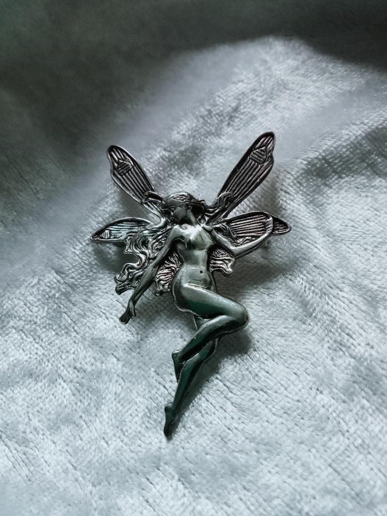 Mooie Zilveren Broche - Elfje, Sieraden, Tassen en Uiterlijk, Antieke sieraden, Verzenden, Zilver, Broche