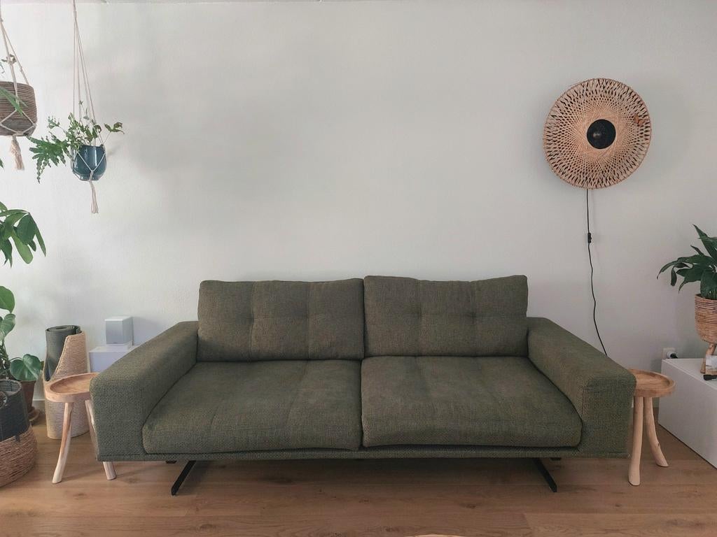 Comfortabele 2,5 -zits bank in kleur old green, Ophalen, Gebruikt, Modern, Scandinavisch, 100 tot 125 cm