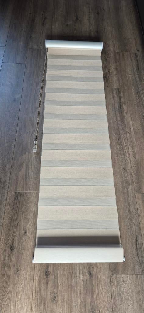 Duo rolgordijn (2 stuks) 485x2000mm - Beige/Wit, Huis en Inrichting, Stoffering | Gordijnen en Lamellen, Ophalen, Minder dan 50 cm