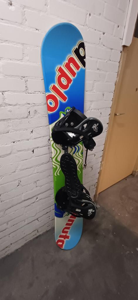 Snowboard met bindingen - Duplo/Hanuta design, Sport en Fitness, Snowboarden, Ophalen, Gebruikt, Board