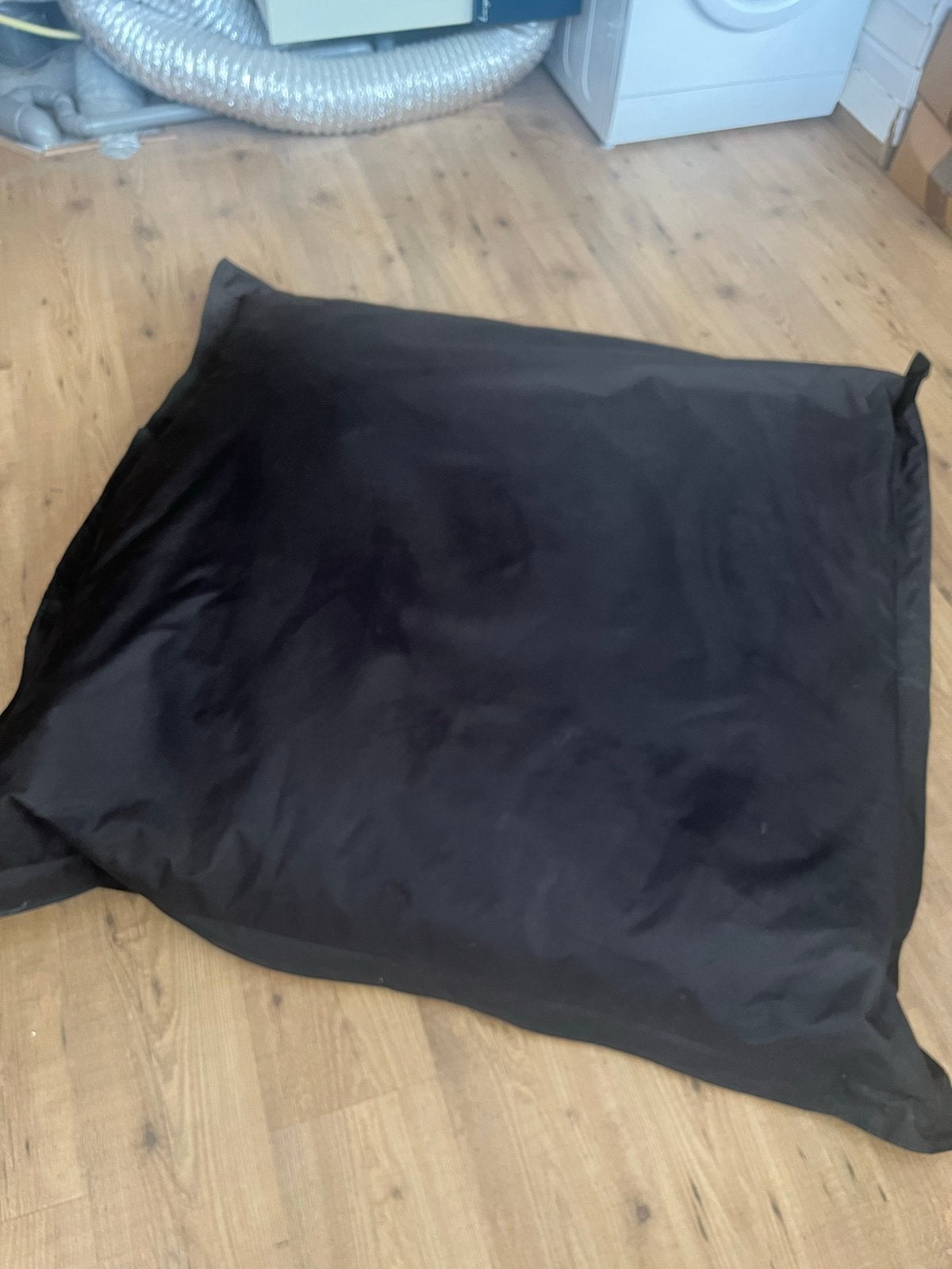 Zwarte zitzak voor binnen of buiten 125x125 cm, Huis en Inrichting, Zitzakken, Ophalen, Gebruikt, Zwart, Zitzak