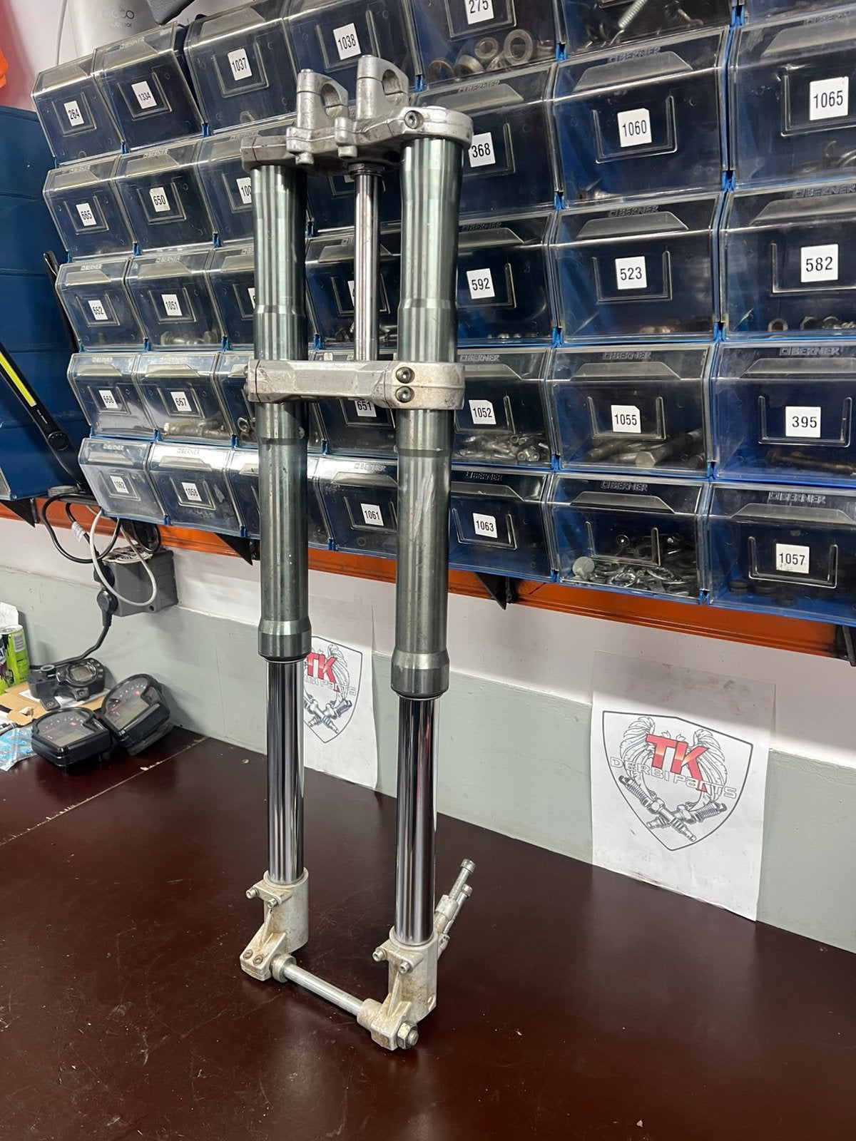 Derbi Marzocchi USD voorvork zeldzaam!, Frame, Gebruikt, USD, 15mm as maat