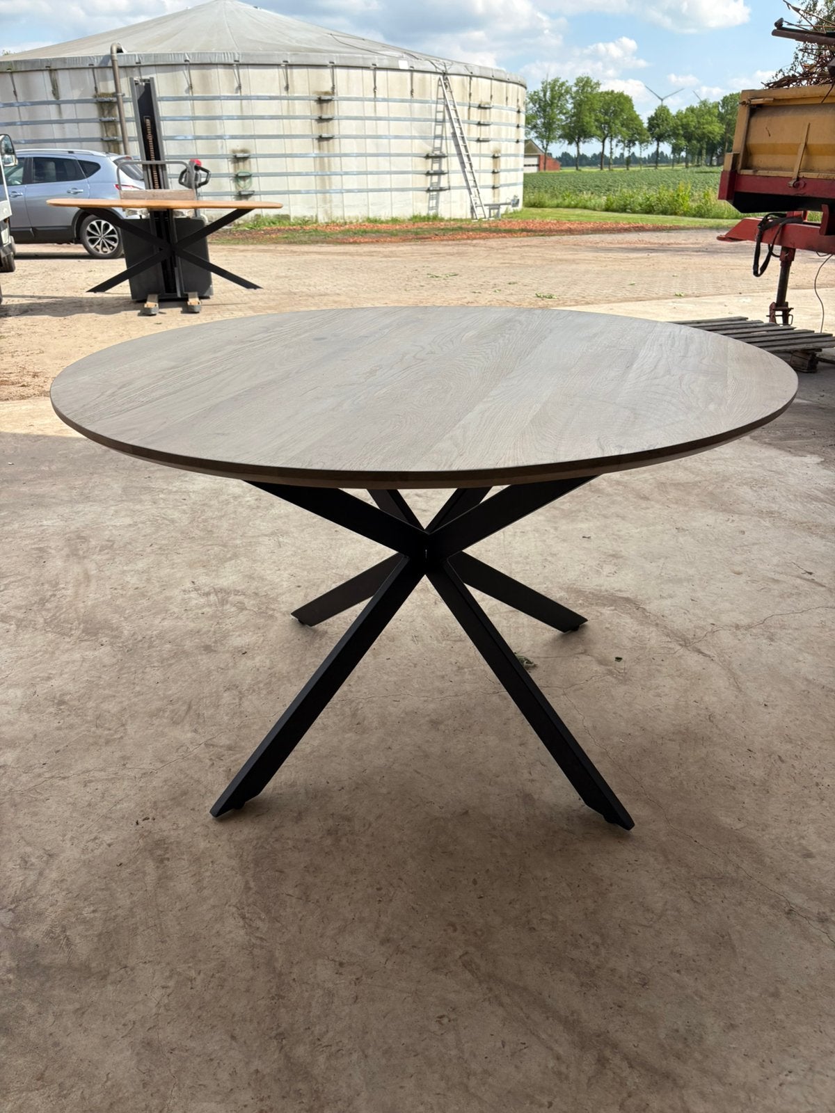 Ronde Eettafel 130 cm – Eikenblad, Huis en Inrichting, Tafels | Eettafels, Ophalen, 100 tot 150 cm, Nieuw, Eikenhout