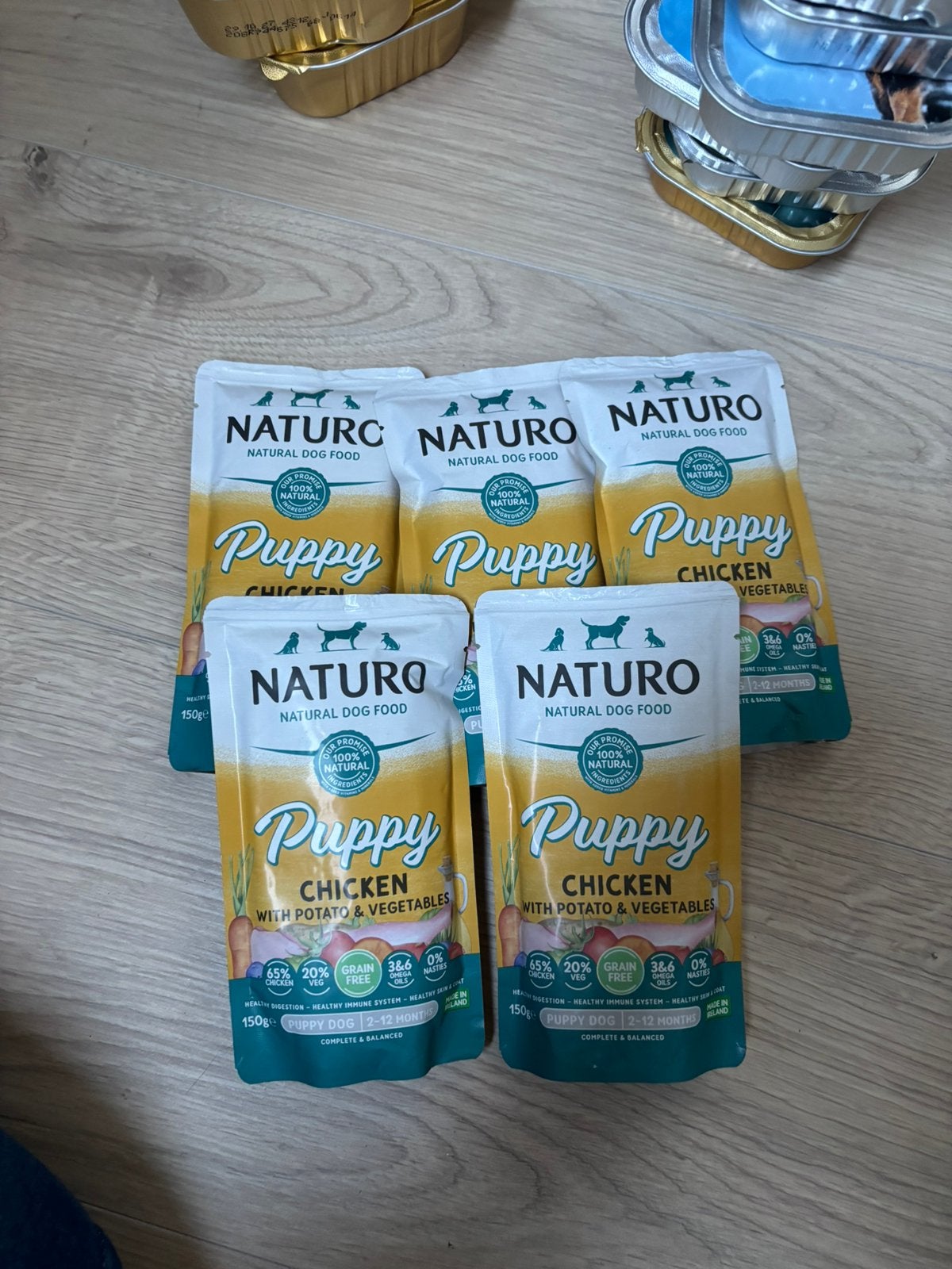 Naturo puppy voeding 5 zakjes, Dieren en Toebehoren, Dierenvoeding, Ophalen of Verzenden, Hond