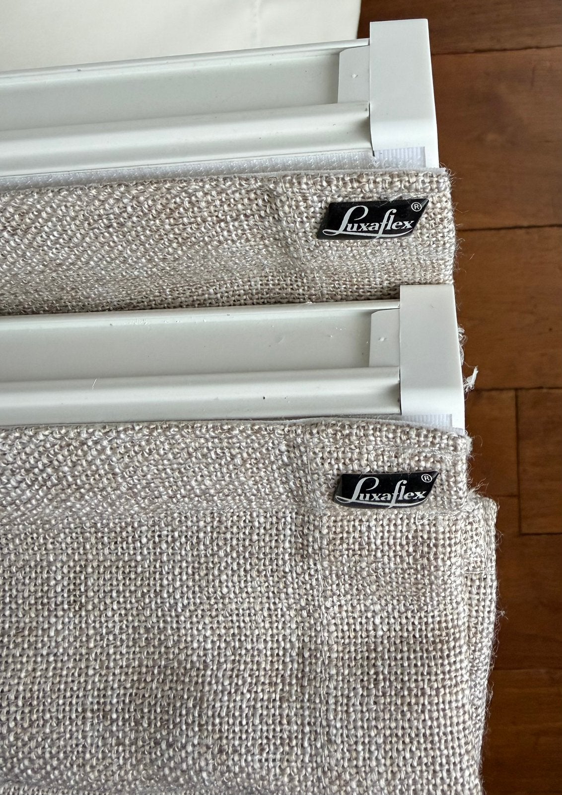 Luxaflex vouwgordijnen, Ophalen, 100 tot 150 cm, Zo goed als nieuw, Modern