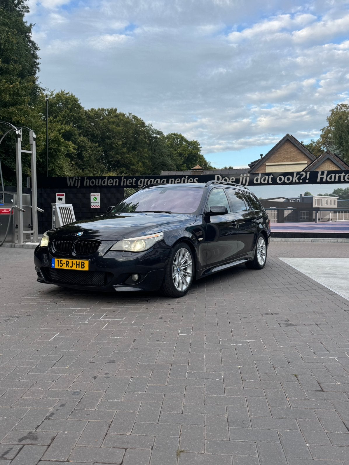 BMW 5-Serie 3.0 D 535 Touring AUT 2005 Zwart, Auto's, Automaat, 1730 kg, Achterwielaandrijving, 2993 cc
