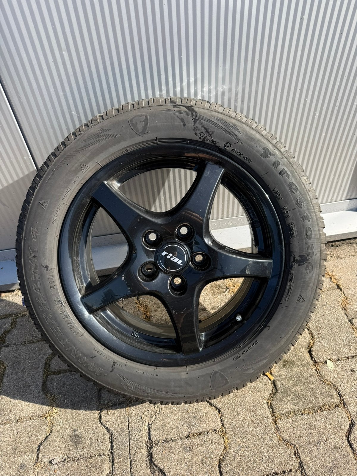 4x Rial velgen met banden 205/55/16, Auto-onderdelen, Banden en Velgen, Ophalen, 16 inch, 205 mm, Winterbanden