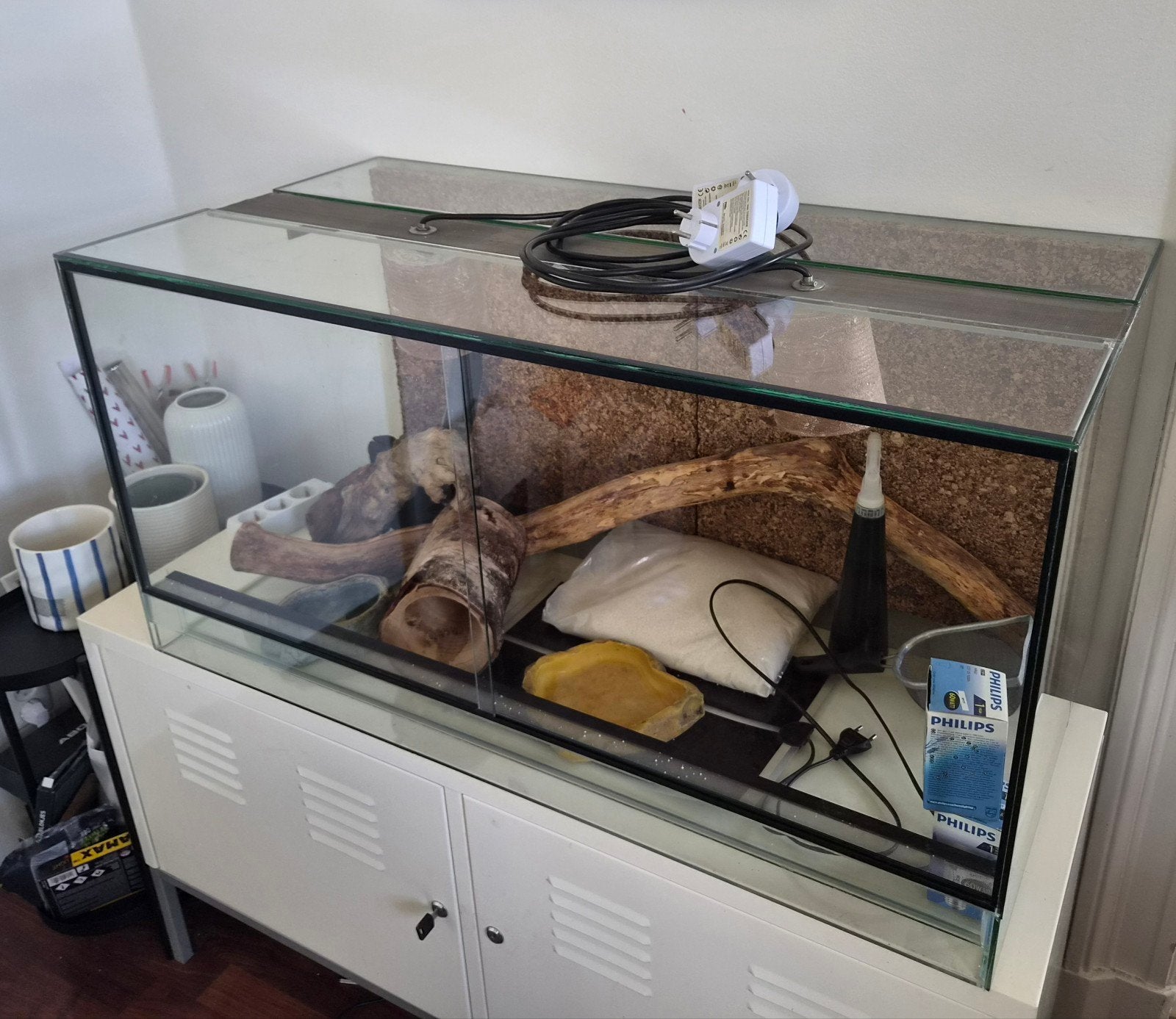 Terrarium 100x50x50cm inclusief toebehoren, Ophalen, Gebruikt