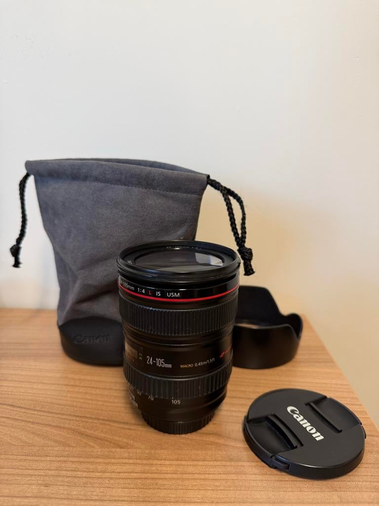 Canon EF 24-105mm f/4 L IS USM Zoomlens, Audio, Tv en Foto, Fotografie | Lenzen en Objectieven, Ophalen of Verzenden, Zo goed als nieuw