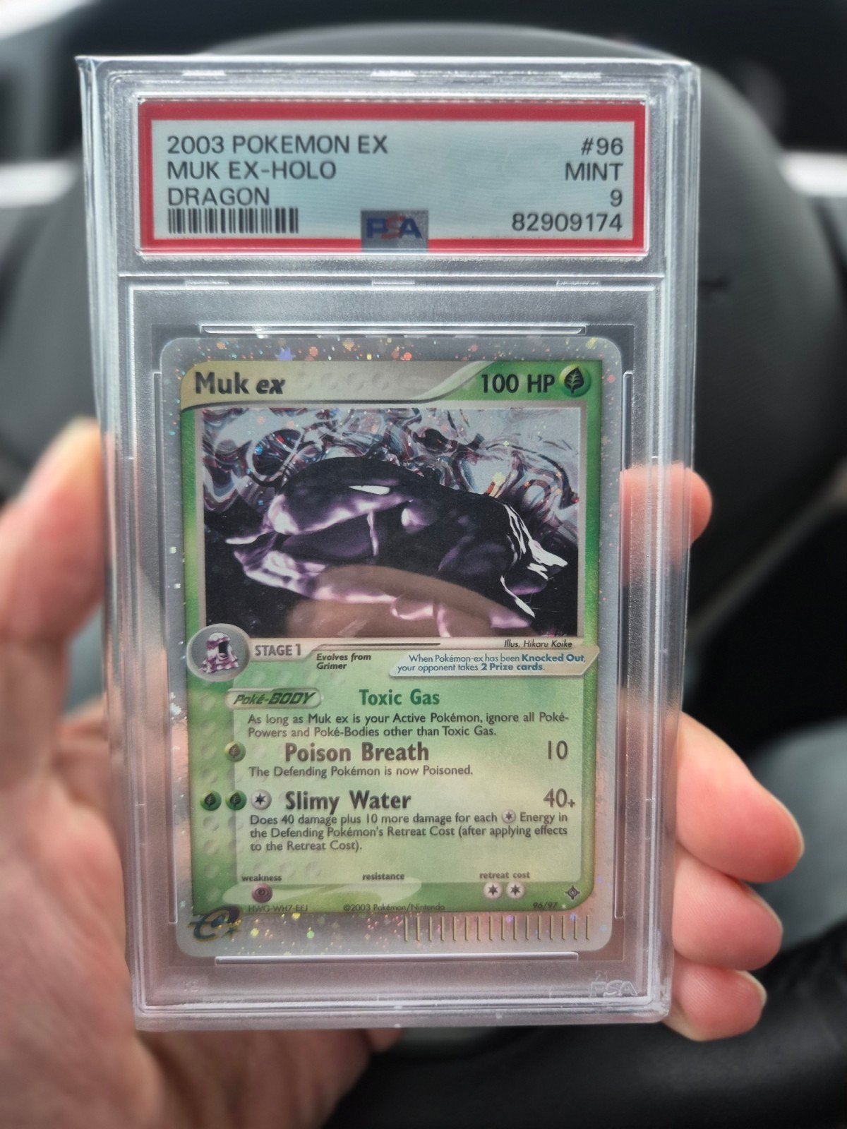 2003 Pokémon EX Muk ex-Holo Dragon PSA 9 Mint, Ophalen, Zo goed als nieuw, Losse kaart, Foil