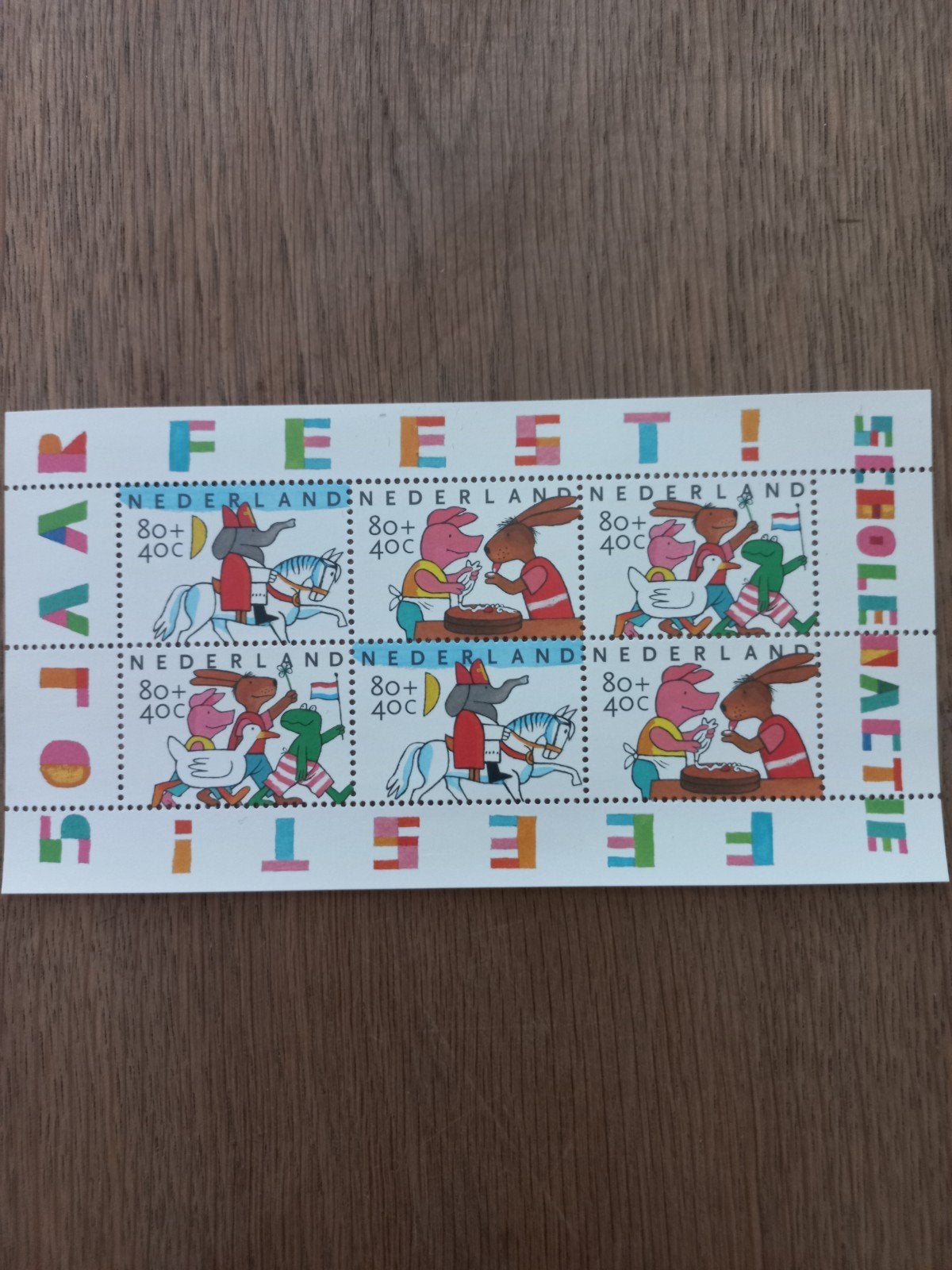 Nederland Feest! Scholenactie postzegelvel 1989, Ophalen of Verzenden