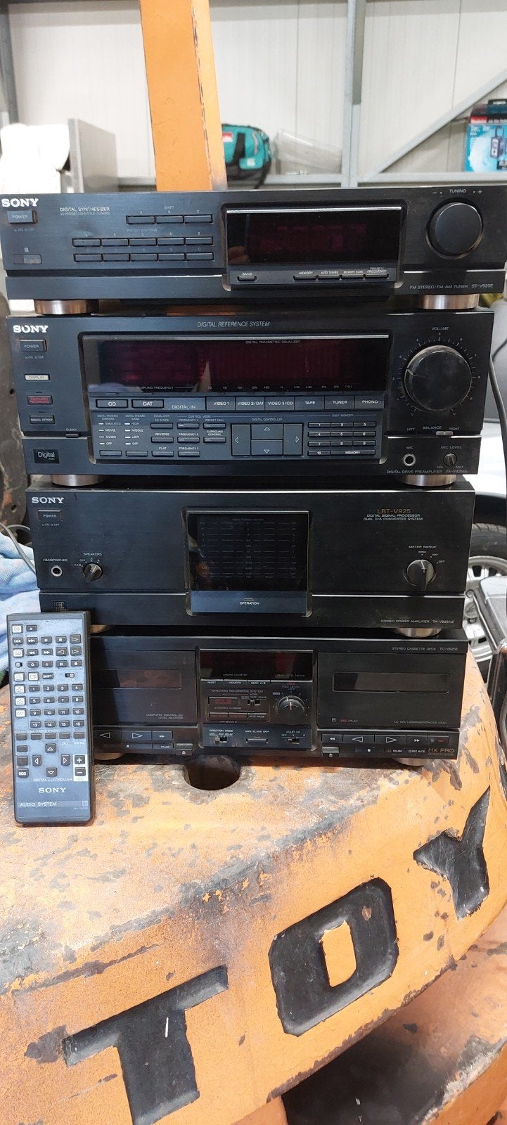 Complete Sony Stereo Toren Installatie met Afstandsbediening, Gebruikt, Cassettedeck, Sony, Losse componenten