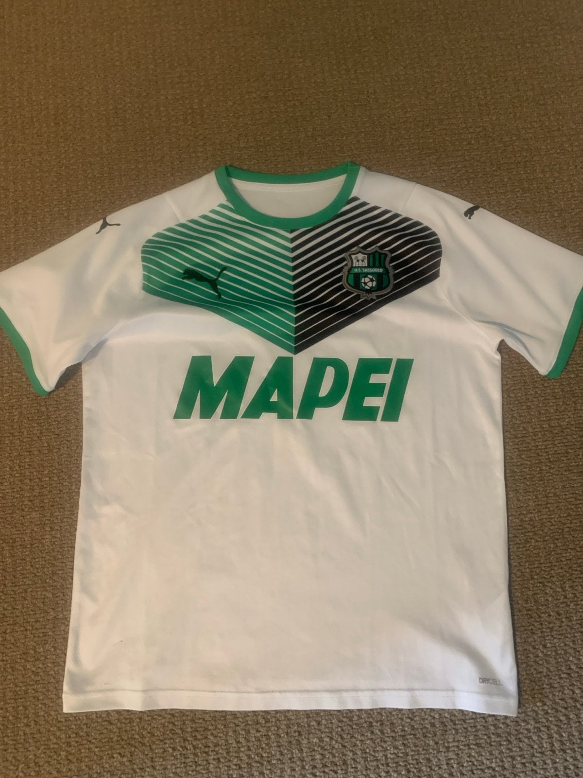 Puma Sassuolo Calcio Thuisshirt 2020/2021 Maat s, Ophalen of Verzenden, Zo goed als nieuw, Maat 46 (S) of kleiner, Wit