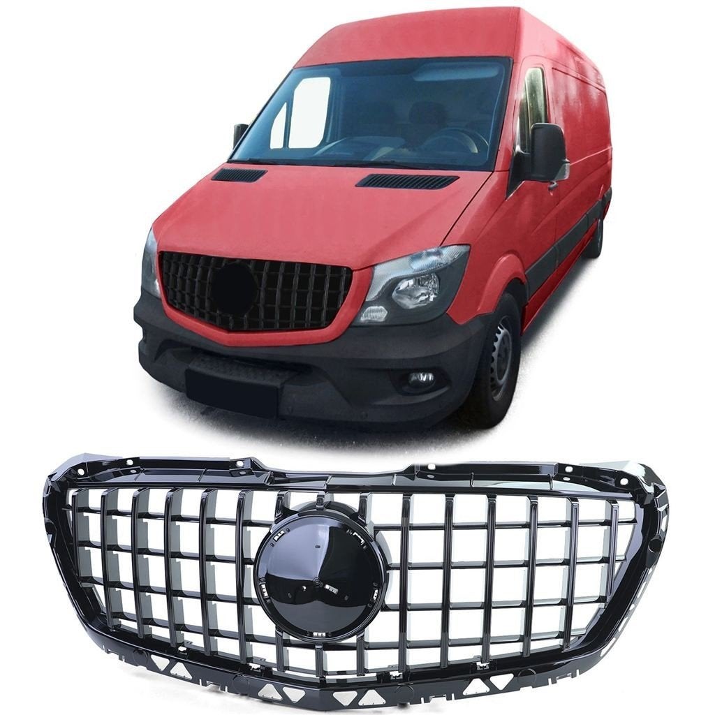 Grill Mercedes Sprinter W906 Zwart Glans AMG GT Look
