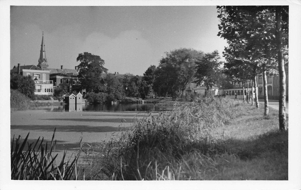 JP549 Fotokaart Oudewater ca 1950, Verzamelen, Ophalen of Verzenden, 1940 tot 1960, Ongelopen, Utrecht