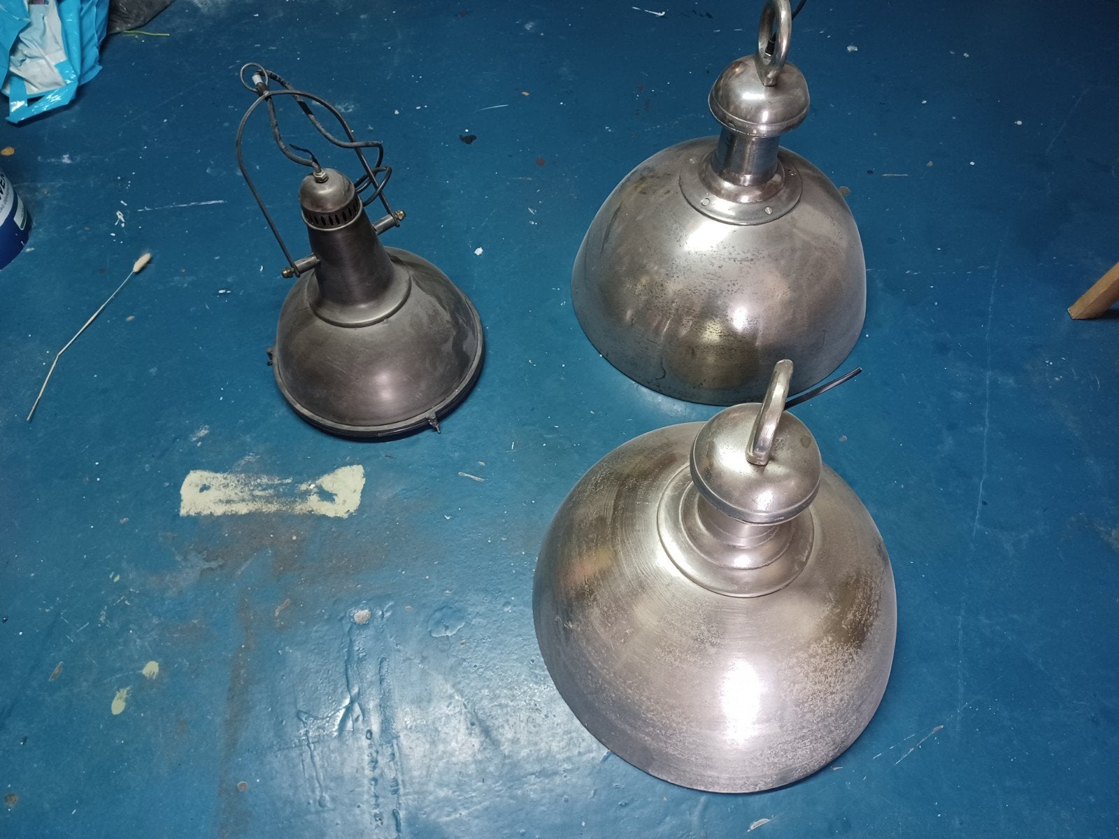 Industriële aluminium lampen - Vintage look Fabriekslampen, Ophalen, Gebruikt, Industrieel, Vintage-look, Fabriek, E27 (groot)