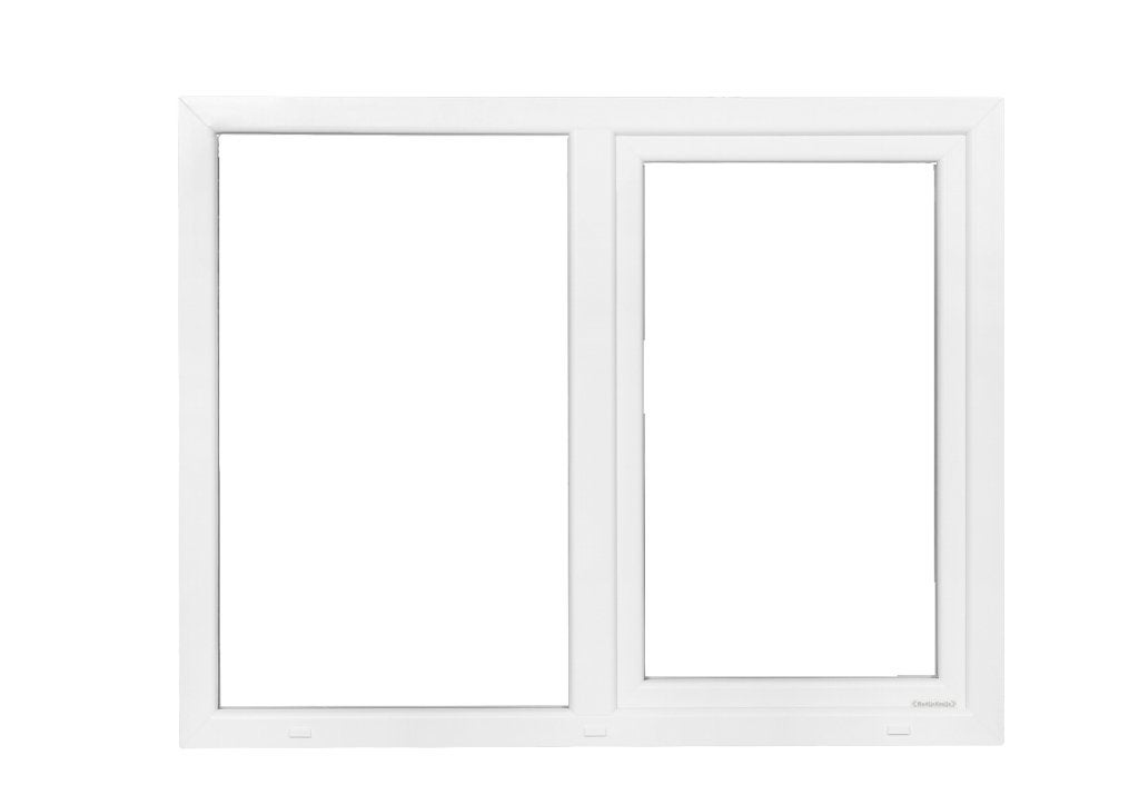Kunststof Kozijn Draaikiep Vast  B150 H130cm Wit, Doe-het-zelf en Verbouw, Kozijnen en Schuifpuien, Niet ingevuld, Kunststof, Raamkozijn