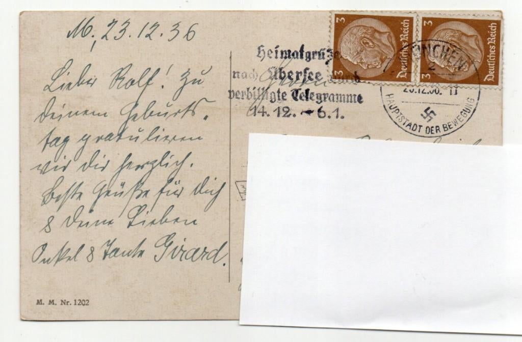 Illustrator P. Ebner 1936 (stempel H....kruis), Ophalen, 1920 tot 1940, Gelopen