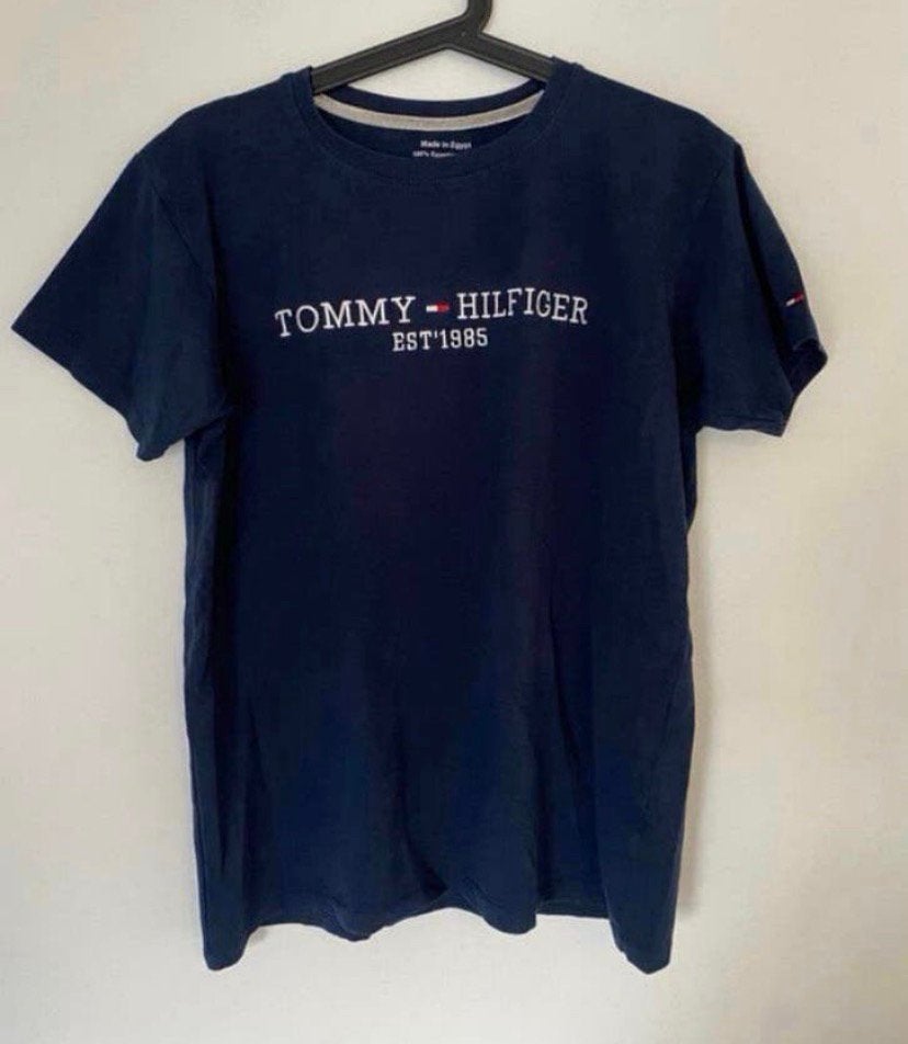 Tommy Hilfiger heren shirt blauw. Maat L, Kleding | Heren, Maat 52/54 (L), Tommy Hilfiger, Zo goed als nieuw, Verzenden
