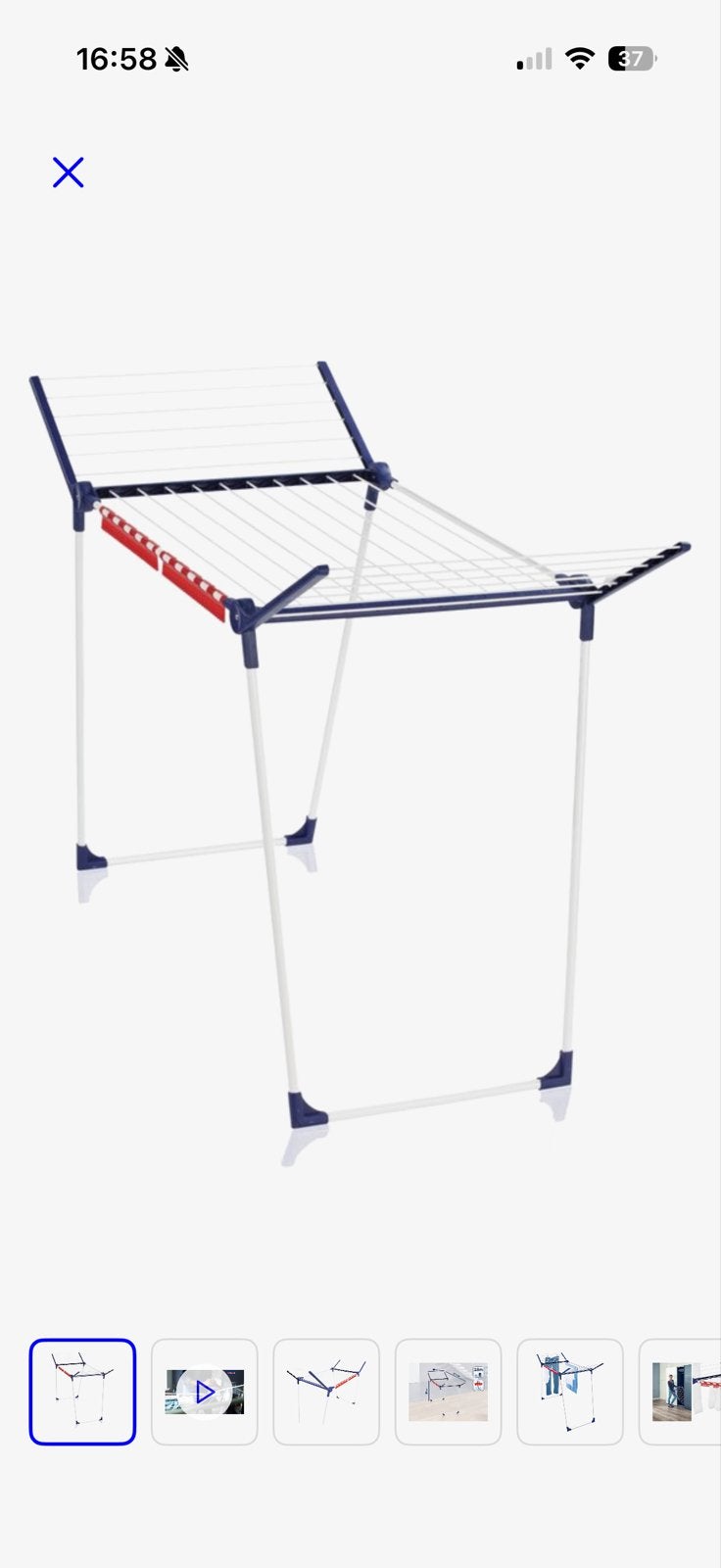Nieuw Leifheit Droogrek Pegasus 180 Solid - 18m drooglengte, Tuin en Terras, Droogmolens en Wasrekken, Ophalen, Nieuw, Wasrek