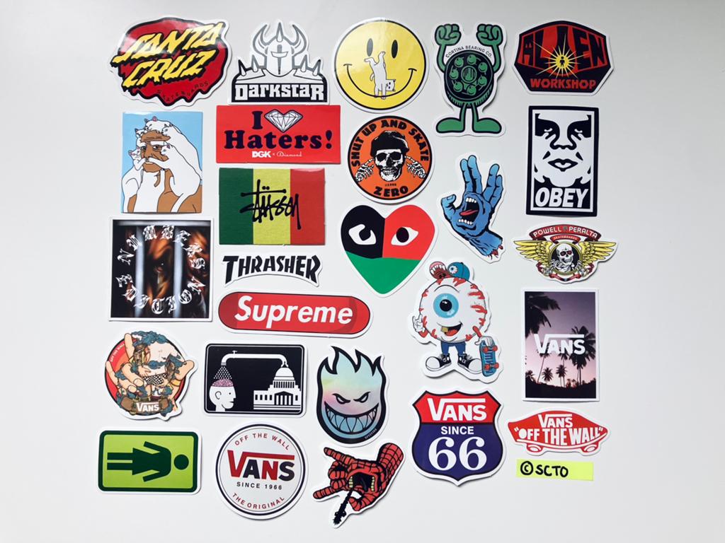 Stickers skate Thrasher Santa Cruz OBEY CDG Supreme Ripndip, Verzamelen, Stickers, Ophalen of Verzenden, Nieuw, Overige typen