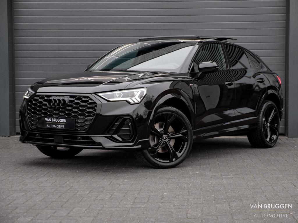 Audi Q3 Sportback 45 TFSI e S-Line Pano 360 SONOS Keyless 20, Auto's, Audi, Gebruikt, Leder en Stof, Zwart, Hybride Elektrisch/Benzine