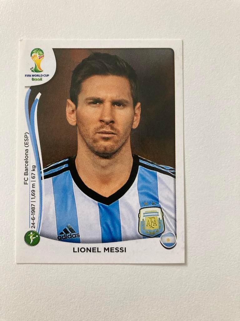 Panini WK 2014 Lionel Messi Sticker #430, Verzamelen, Sportartikelen en Voetbal, Ophalen of Verzenden, Zo goed als nieuw, Buitenlandse clubs
